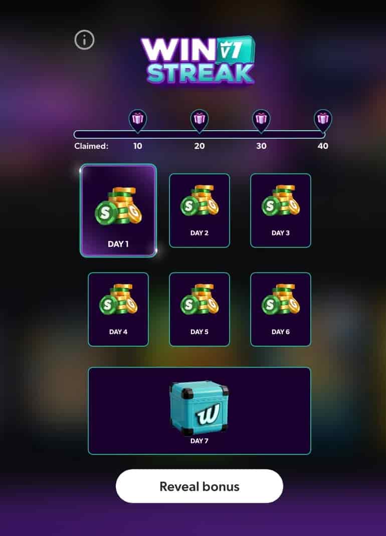 Claim a Win Streak Bonus